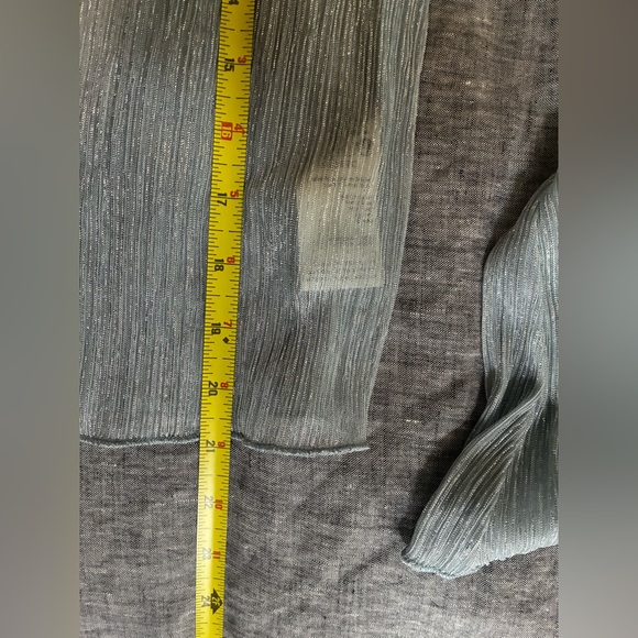 Anthropology _Sheer Elegant Silver/Blue Women's Top - Picture 11 of 11